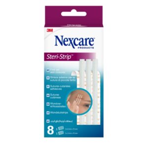 nexcare steri strip pack de 8 suturas cutaneas surtidas adhesivas transpirable color blanco