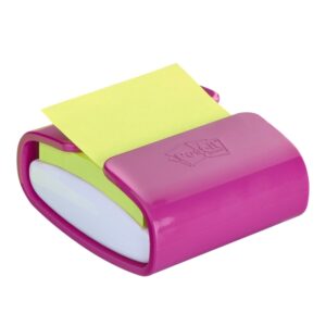 post it super sticky dispensador pro con 1 bloc de 70 z notas con dispensador adhesivas reposicionables zig zag colores varios