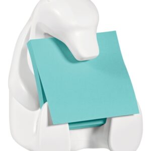 post it super sticky dispensador con 2 blocs de 45 z notas forma de oso forma cuadrada 76x76mm color blanco