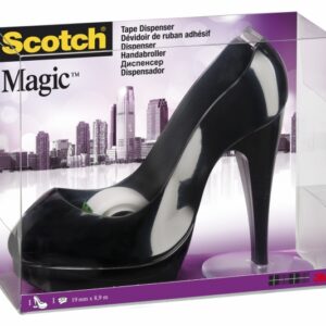 scotch c30 dispensador de cinta adhesiva para cintas de hasta 19mm x 8.89m incluye cinta adhesiva color negro