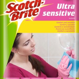 scotch brite ultra sensitive guantes multiuso talla mediana perfumados color rosa