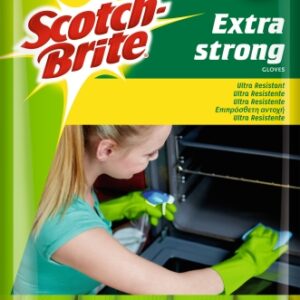 scotch brite guantes multiuso ultra resistentes medianos 1 par color azul