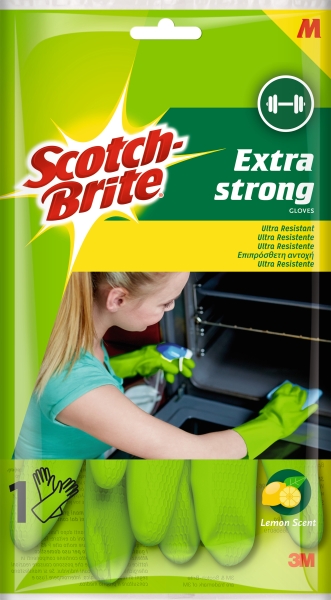 scotch brite guantes multiuso ultra resistentes medianos 1 par color azul