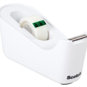 scotch dispensador de cinta adhesiva para cintas de hasta 19mm x 33m incluye cinta adhesiva color blanco