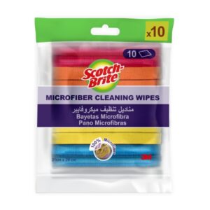 scotch brite pack de 10 bayetas de microfibra multiusos 31x29cm colores surtidos