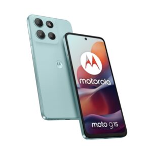 motorola moto g15 smartphone pantalla lcd 6.72" 8gb 512gb camara 50mp bateria 5200mah admite carga de 18w color azul