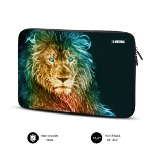 subblim funda trendy de neopreno portátil de 15,6" resistencia a golpes y caidas color lion
