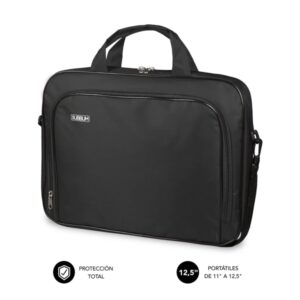 subblim estuche oxford portátil 11" a 12.5" protección reforzada correas ajustables bolsillo exterior color negro