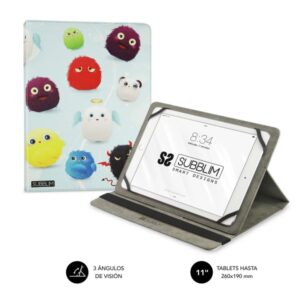 subblim funda tablet universal trendy 9.6" a 11" posicion stand con 2 angulos de vision soporte antideslizante colores varios