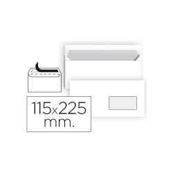 sam pack de 500 sobres americanos de papel offset 90grs con ventana a la derecha medidas 115x225mm autoadhesivo con tira de silicona color blanco