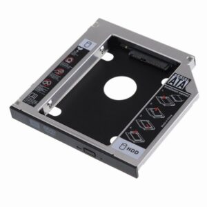 ewent adaptador disco duro de 7/9.5mm para unidad optica de 12.7mm en portatil velocidad de transferencia hasta 6 gbps compatible con hp, dell, acer, benq, asus, lenovo, great wall color plata