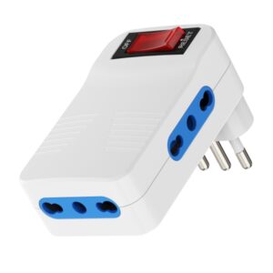 ewent regleta de 3 tomas de pared 3x tomas italianas tipo l/ schuko de 10/16a 3x tomas tipo l de 10/16a interruptor on/off proteccion contra sobrecarga enchufe italiano color blanco