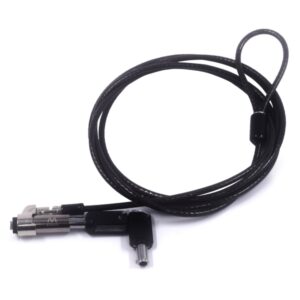 ewent cable de seguridad para portatiles con ranura nano candado de llave cable de acero cobertura de vinilo 1.8m de longitud diametro de 4.5mm color negro