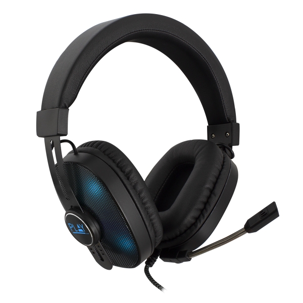 ewent auriculares gaming microfono integrado iluminacion rgb control de volumen y microfono diadema ajustable cable de nylon de 1.5m color negro