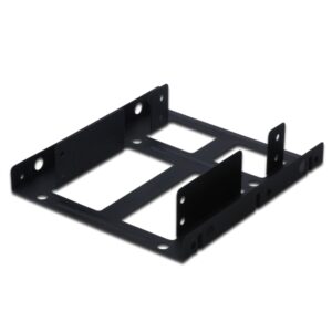 ewent soporte adaptador de montaje para disco duro hdd/ssd admite 1 hdd de 3.5" o 2 hdd/ssd de 2.5" aluminio solido incluye tornillos color negro