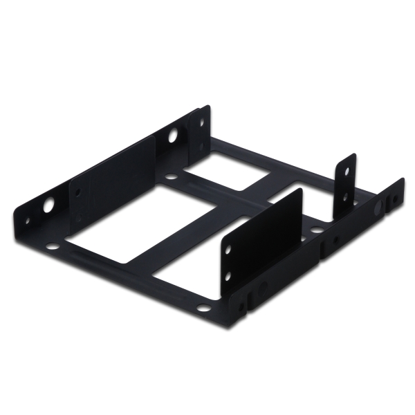 ewent soporte adaptador de montaje para disco duro hdd/ssd admite 1 hdd de 3.5" o 2 hdd/ssd de 2.5" aluminio solido incluye tornillos color negro