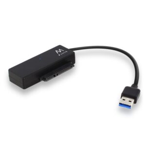 ewent cable adaptador sata a usb c usb c 3.1 gen1 ssd/hdd de 2.5/3.5" abs de alta resistencia indicador led color negro