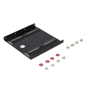 ewent adaptador de montaje para disco duro hdd/ssd de 2.5" en ranura de 3.5" aluminio solido incluye tornillos color negro