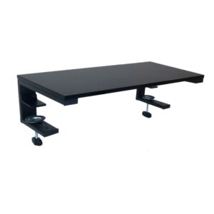 ewent soporte elevador para monitor sujeccion con abrazadera grosor tablero maximo 50.8mm peso maximo 20kg color negro