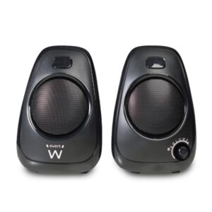 ewent altavoces estereos de sobremesa de 10w alimentacion usb jack de 3.5mm control de volumen color negro