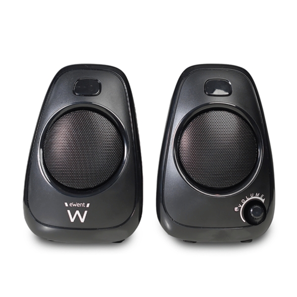 ewent altavoces estereos de sobremesa de 10w alimentacion usb jack de 3.5mm control de volumen color negro