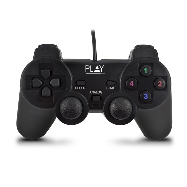 ewent mando/gamepad usb 13 botones 2 palancas analogicas d pad de 8 vias cable de 1.5m color negro