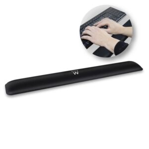 ewent almohadilla reposabrazos para teclado ergonomica base de goma antideslizante color negro