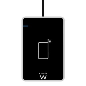 ewent lectores de tarjetas inteligentes dnie y nfc cable de 0.6m sin contacto color negro