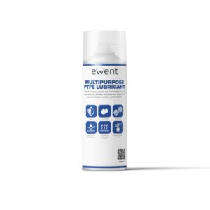 ewent spray lubricante 400ml antifriccion ptfe color transparente