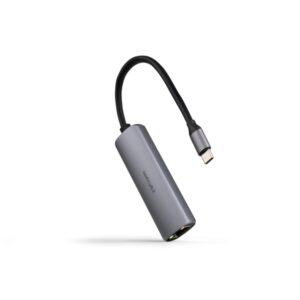 nanocable adaptador de red usb c a ethernet gigabit 10/100/1000 mbps usb c 100w aluminio 18cm color gris