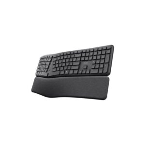 trust keyra teclado inalambrico bluetooth multidispositivo teclas ergonomicas y silenciosas coloe negro
