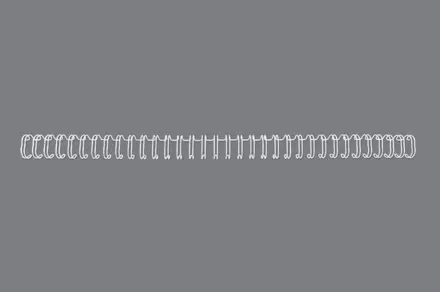gbc wirebind pack de 100 alambres de encuadernacion 8mm para paso 3:1 redondo o cuadrado formato a4 para 34 orificios encuaderna hasta 70 hojas color blanco