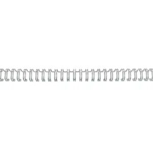 gbc wirebind pack de 100 alambres de encuadernacion 9.5mm para paso 3:1 redondo o cuadrado formato a4 para 34 orificios encuaderna hasta 70 hojas color plata