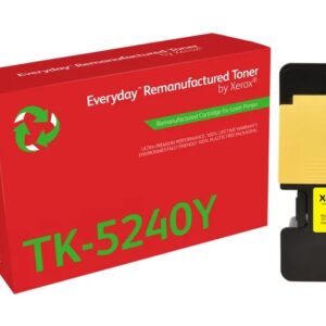 xerox everyday kyocera tk5240 amarillo cartucho de toner remanufacturado reemplaza 1t02r7anl0/tk5240y