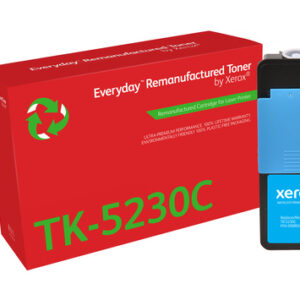 xerox everyday kyocera tk5220/tk5230 cyan cartucho de toner remanufacturado reemplaza 1t02r9cnl1/1t02r9cnl0/tk5220c/tk5230c