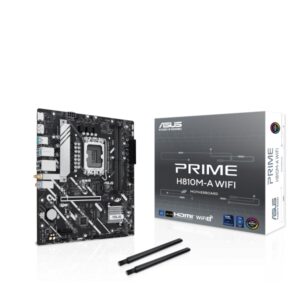 asus prime h810m a placa base wifi 2x ddr5, m.2, pcie 4.0, sata iii, microatx