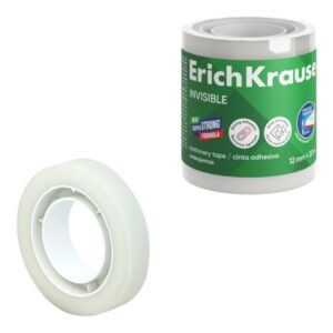 erichkrause cinta adhesiva invisible 12mmx20m superficie mate apta para escribir encima transparente