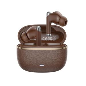 xo g33 auriculares bluetooth 5.4 tws cancelacion de ruido enc+anc caja texturizada control tactil color marron