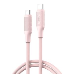 xo nbq265b cable usb c macho a usb c macho 1m 60w color rosa