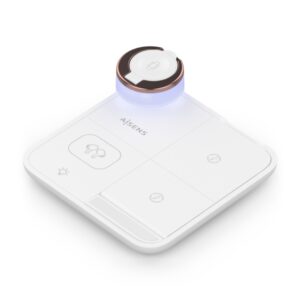 aisens cargador inalambrico 15w usb c protocolo qi moviles, apple watch y auriculares proteccion contra sobretension, sobretemperatura y sobrecorriente color blanco