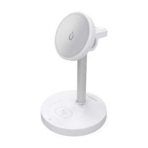aisens cargador inalambrico 15w usb c protocolo qi2 moviles, apple watch y auriculares proteccion contra sobretension, sobretemperatura y sobrecorriente color blanco