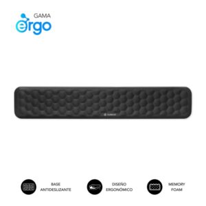 subblim ergo airpadding reposamuñecas para teclado espuma viscoelastica 65d tejido airmesh transpirable base antideslizante color negro