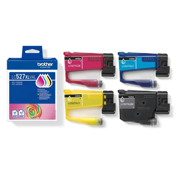 brother lc527xl pack de 4 cartuchos de tinta originales lc527xlval