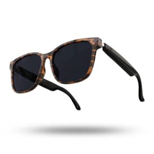 energy sistem urban music tortoise gafas bluetooth cristales polarizados con proteccion uv400 superior y anti luz azul reproduccion de musica microfono y asistente de voz ipx5 control tactil color caramelo/negro