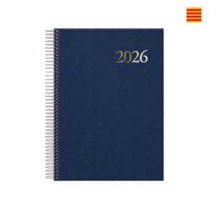 dohe segovia agenda anual espiral en catalan dia pagina sabado y domingo misma pagina tamaño 14x20cm color azul