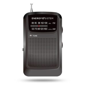 energy sistem pocket radio portatil analogica fm/am entrada jack 3.5mm antena telescopica alimentacion con pilas color negro