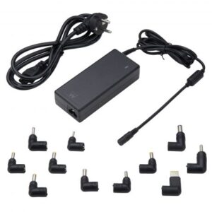 ewent cargador universal para portatil de 90w 11 clavijas intercambiables automatico gestion inteligente de corriente color negro