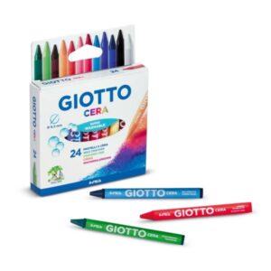 giotto pack de 12 lapices de cera extraresistentes facil de sacar punta no mancha