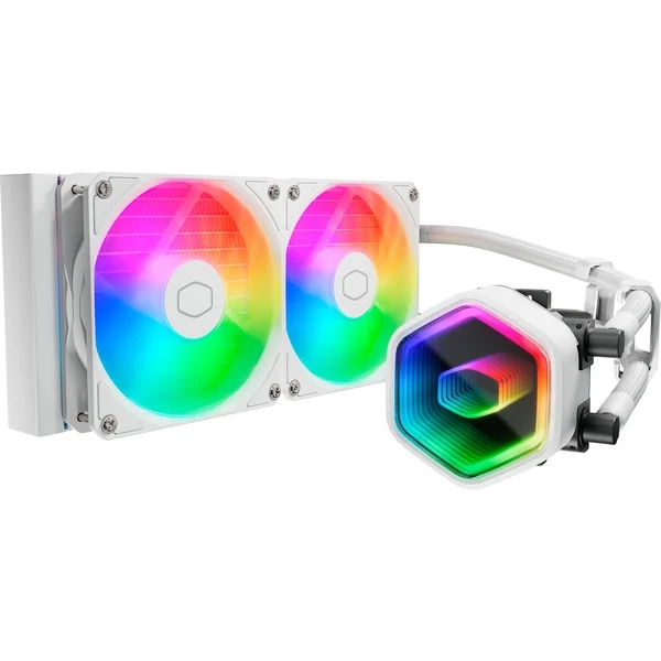 cooler master masterliquid 240 core ii kit de refrigeracion liquida argb tdp 270w compatibilidad universal color blanco
