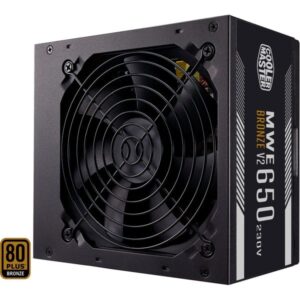 cooler master fuente de alimentacion 80+ bronze 650w atx 3.1 pfc activo ventilador 120mm